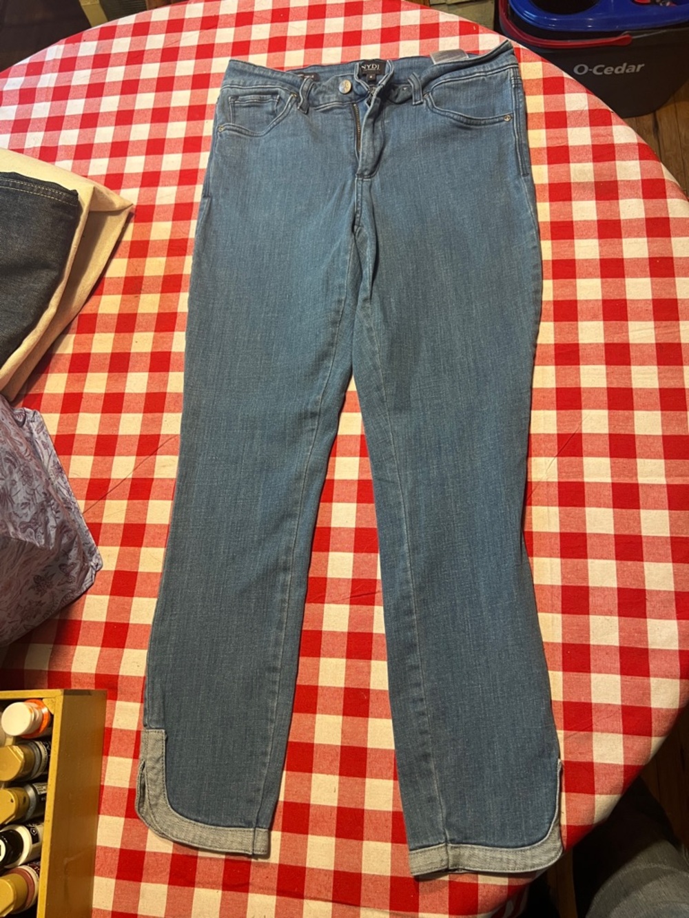 NYDJ Straight-Leg Jeans in Light Blue Denim